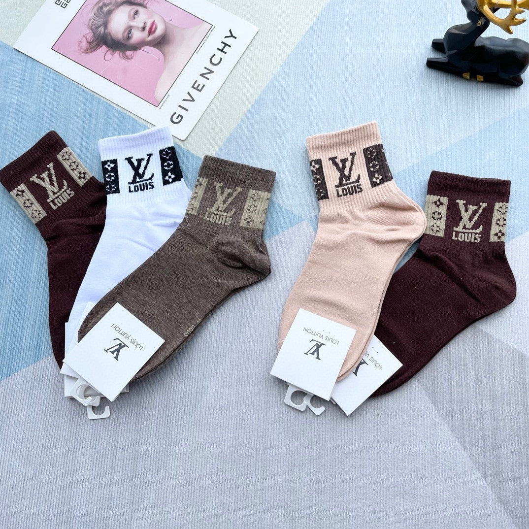 LOUIS VUITTON LOW-CUT SOCKS 212328 (1 BOX)
