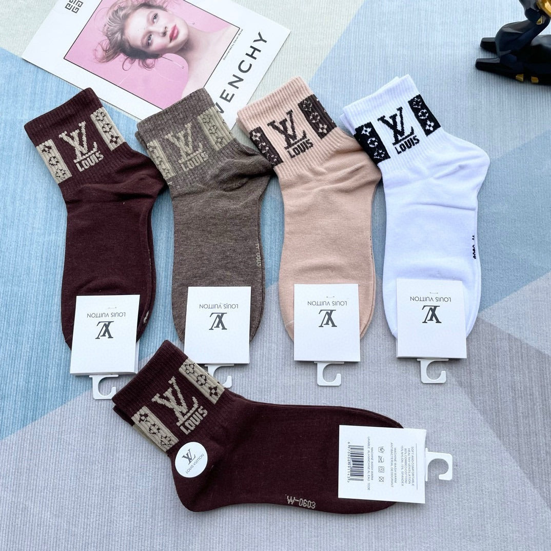 LOUIS VUITTON LOW-CUT SOCKS 212328 (1 BOX)