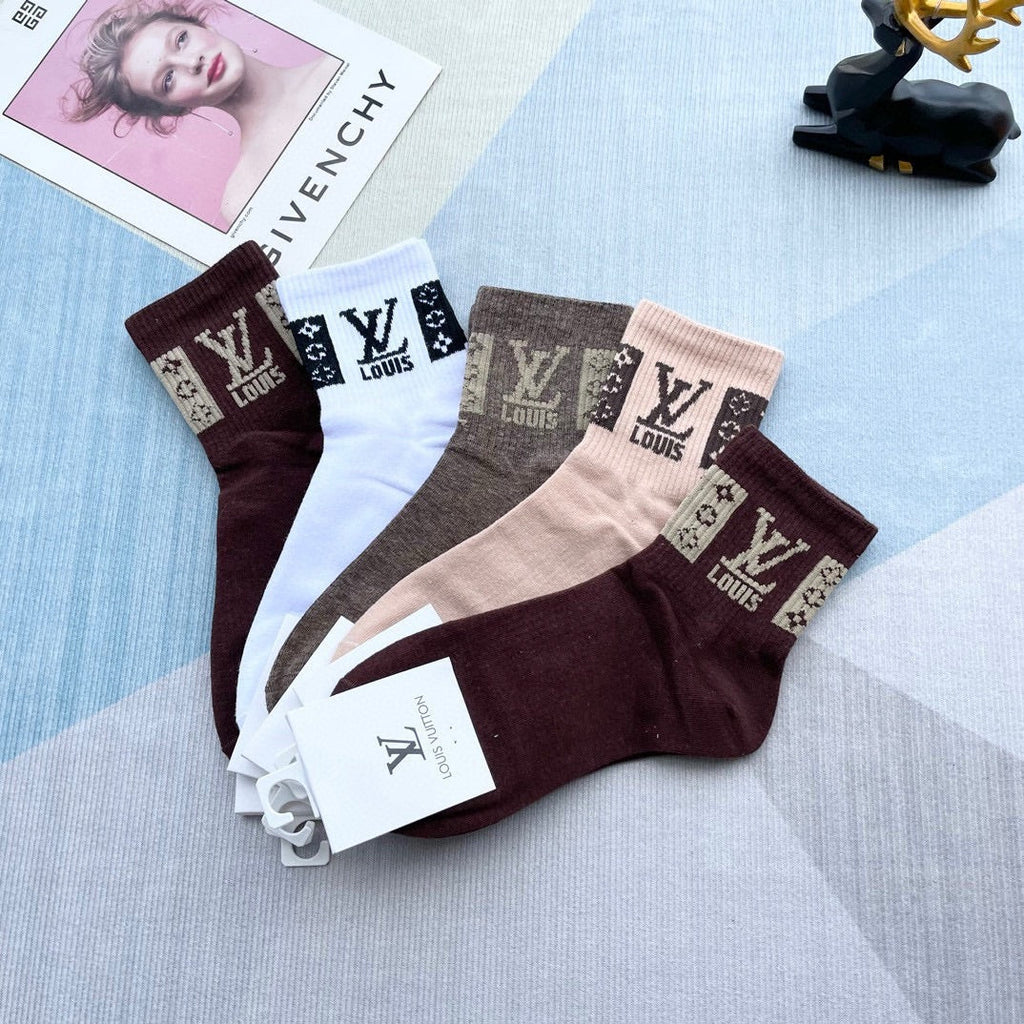 LOUIS VUITTON LOW-CUT SOCKS 212328 (1 BOX)