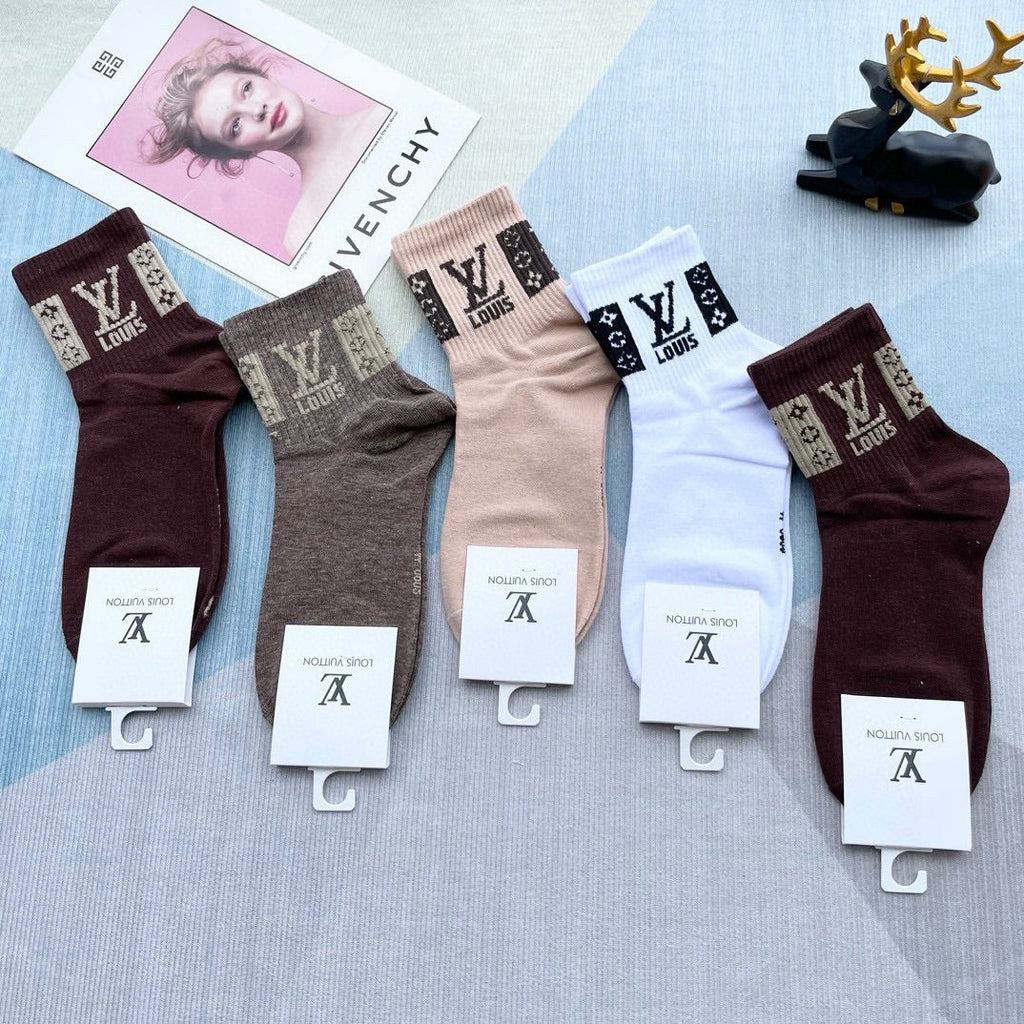 LOUIS VUITTON LOW-CUT SOCKS 212328 (1 BOX)