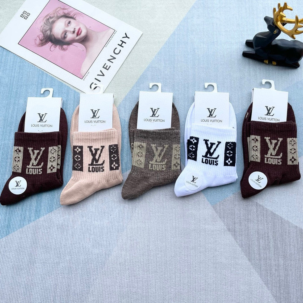 LOUIS VUITTON LOW-CUT SOCKS 212328 (1 BOX)
