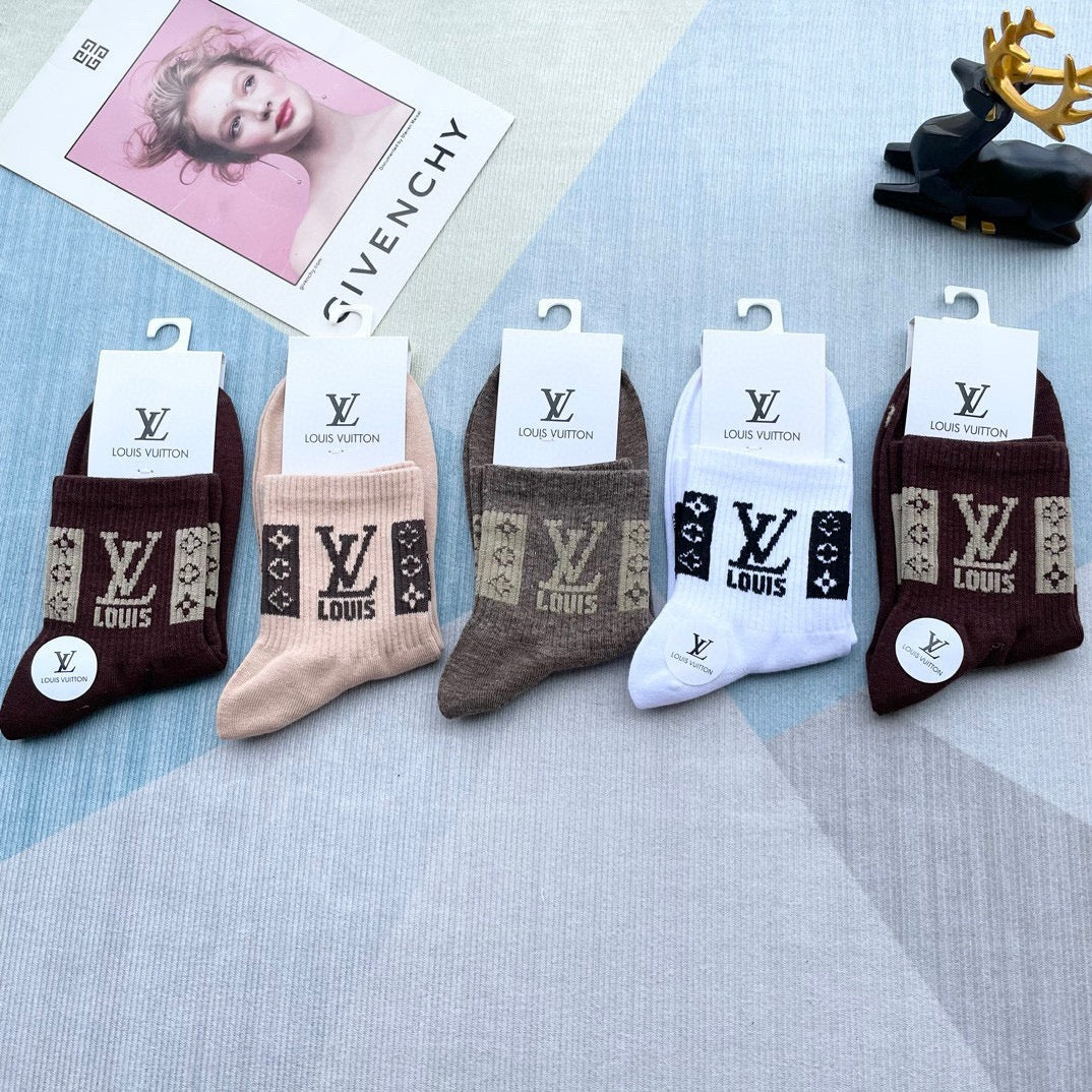 LOUIS VUITTON LOW-CUT SOCKS 212328 (1 BOX)