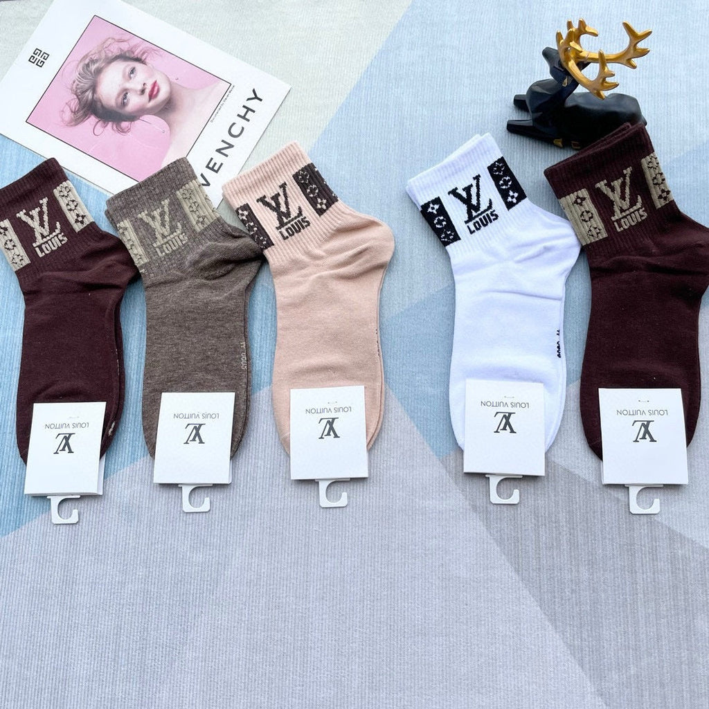 LOUIS VUITTON LOW-CUT SOCKS 212328 (1 BOX)