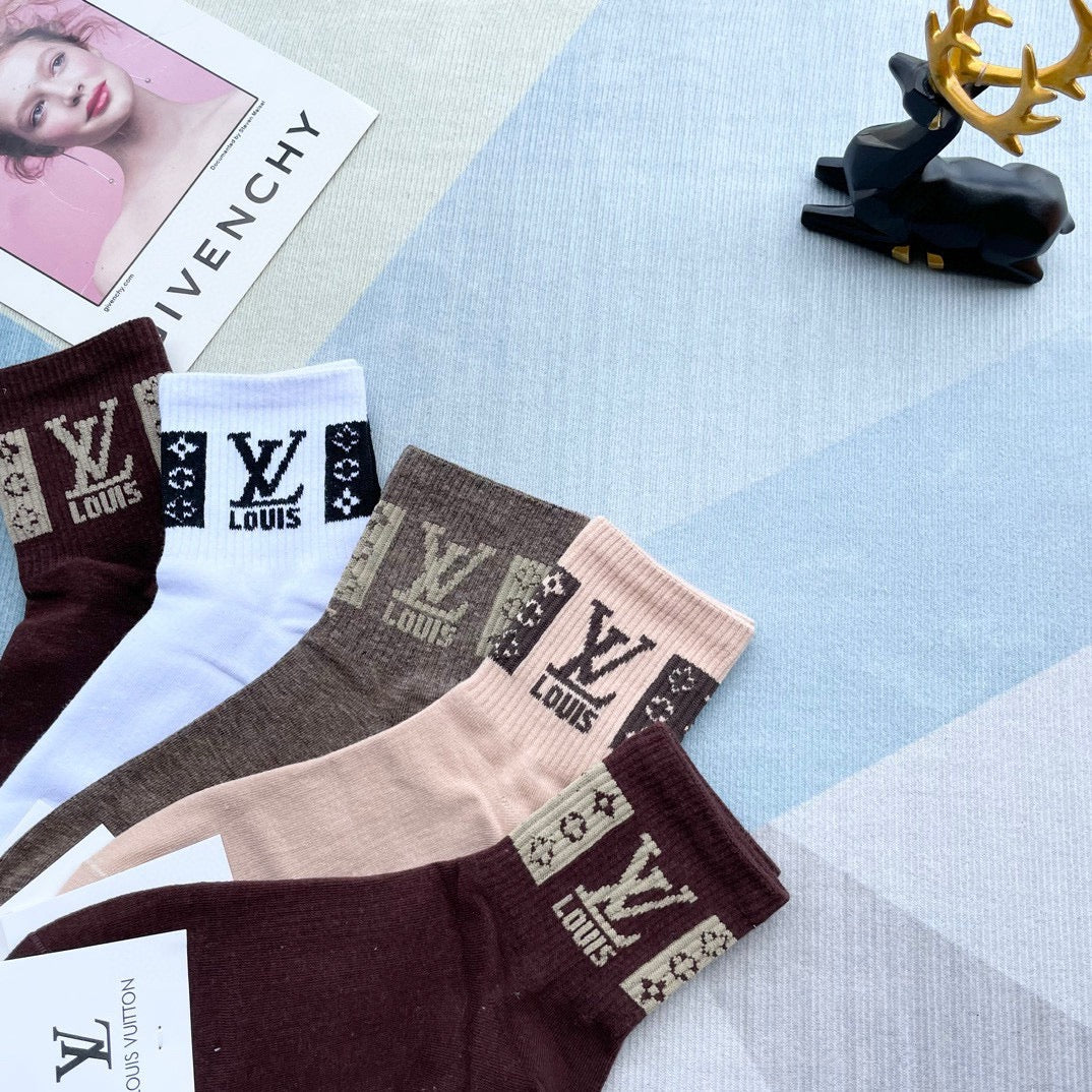 LOUIS VUITTON LOW-CUT SOCKS 212328 (1 BOX)