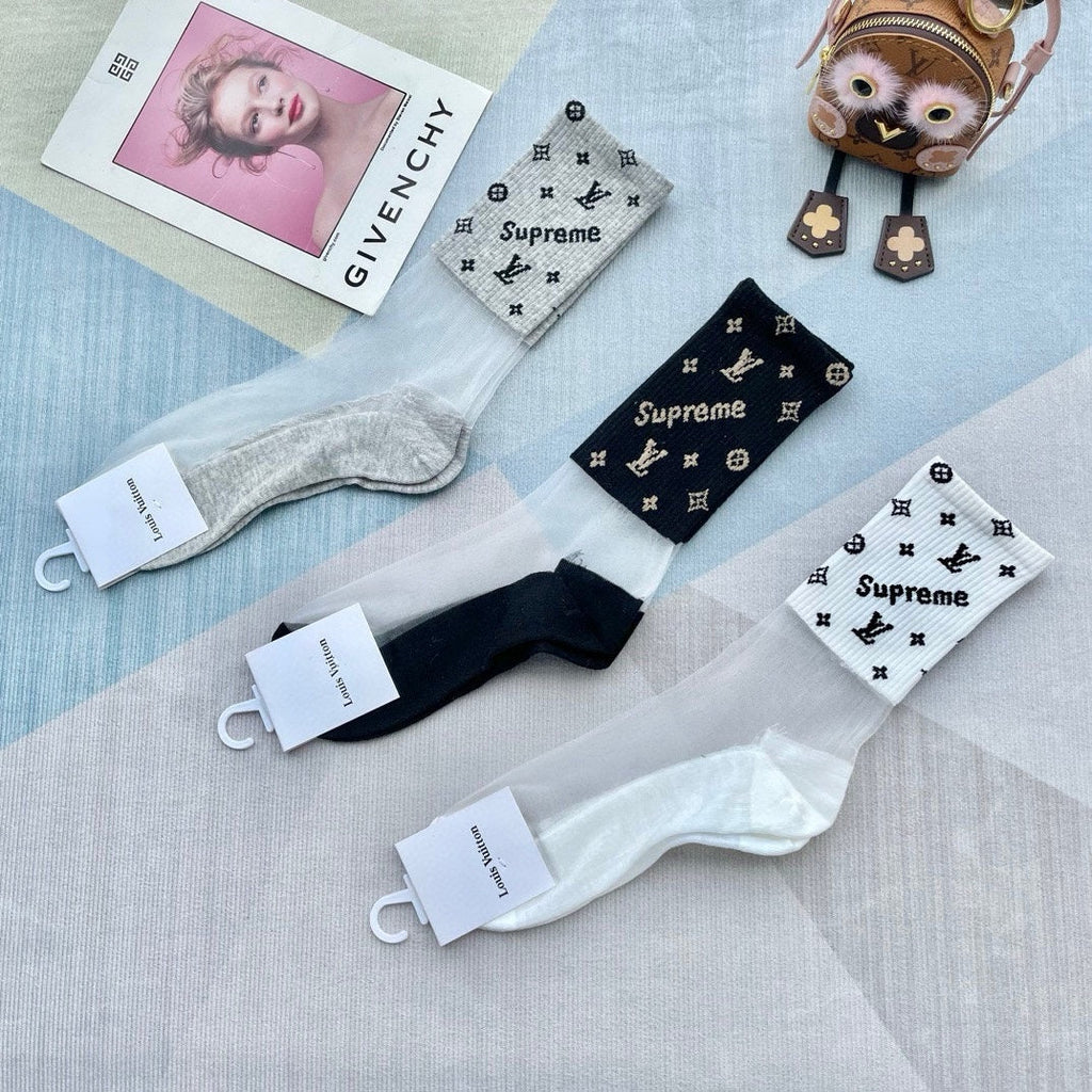 LOUIS VUITTON CREW SOCKS 121681 (1 BOX)