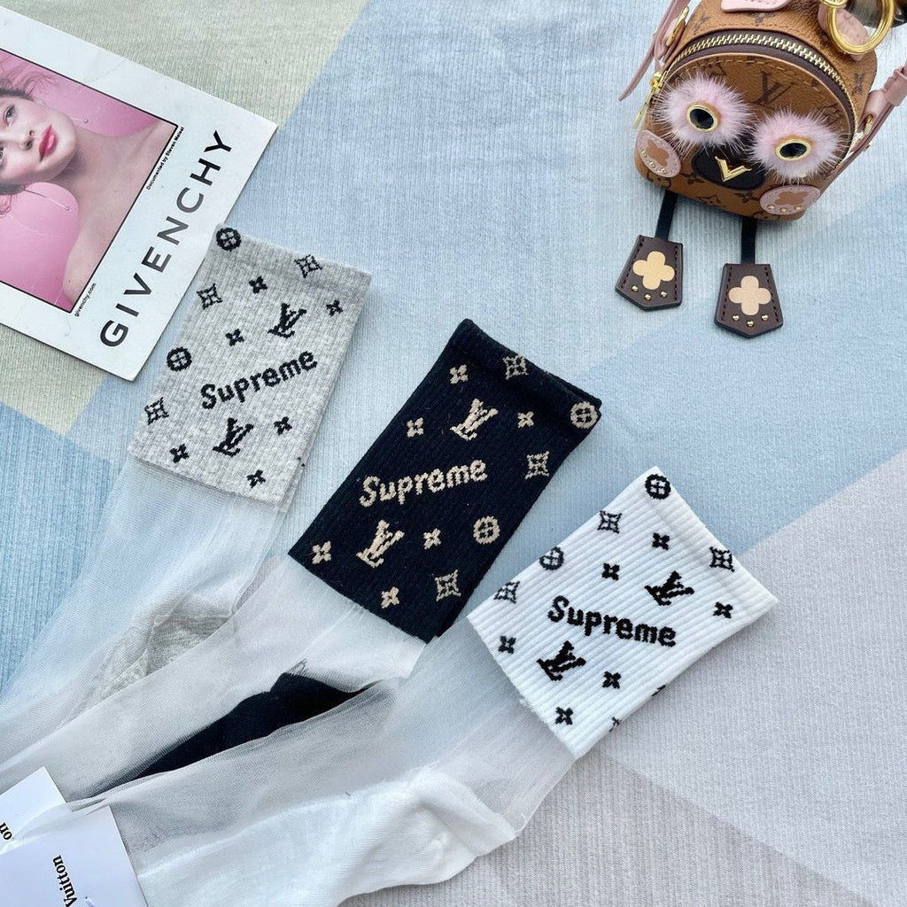 LOUIS VUITTON CREW SOCKS 121681 (1 BOX)