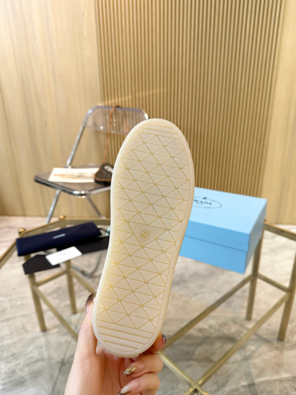 PRADA LACE-UP SHOES WHITE CALFSKIN