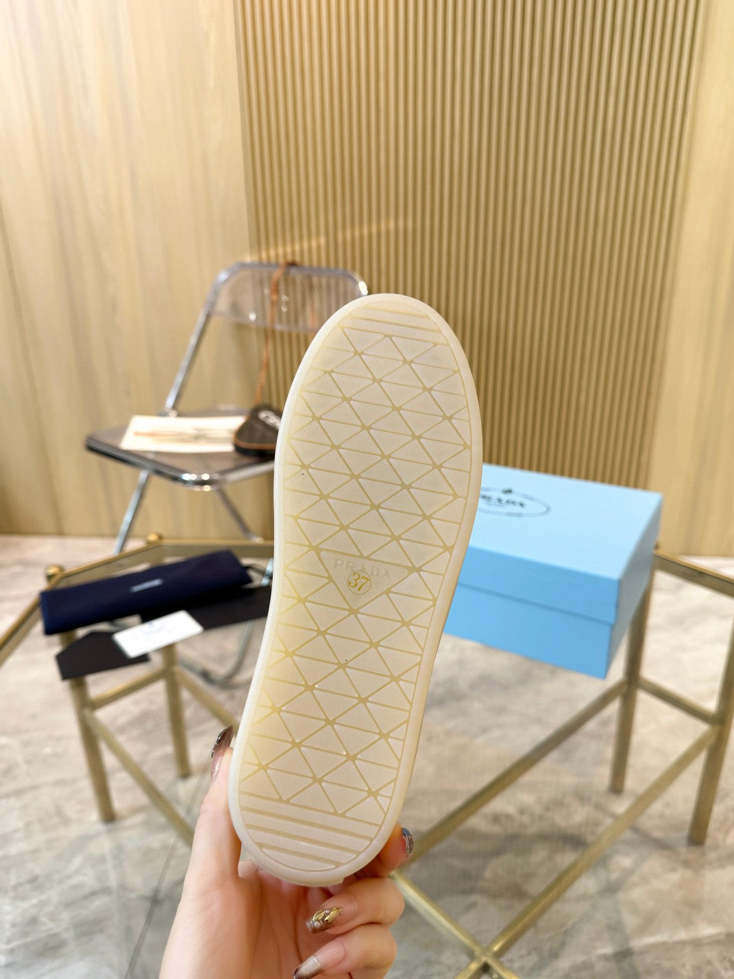 PRADA LACE-UP SHOES WHITE CALFSKIN