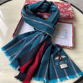 GUCCI SCARF 200 CM IN COLORFUL CASHMERE 402211