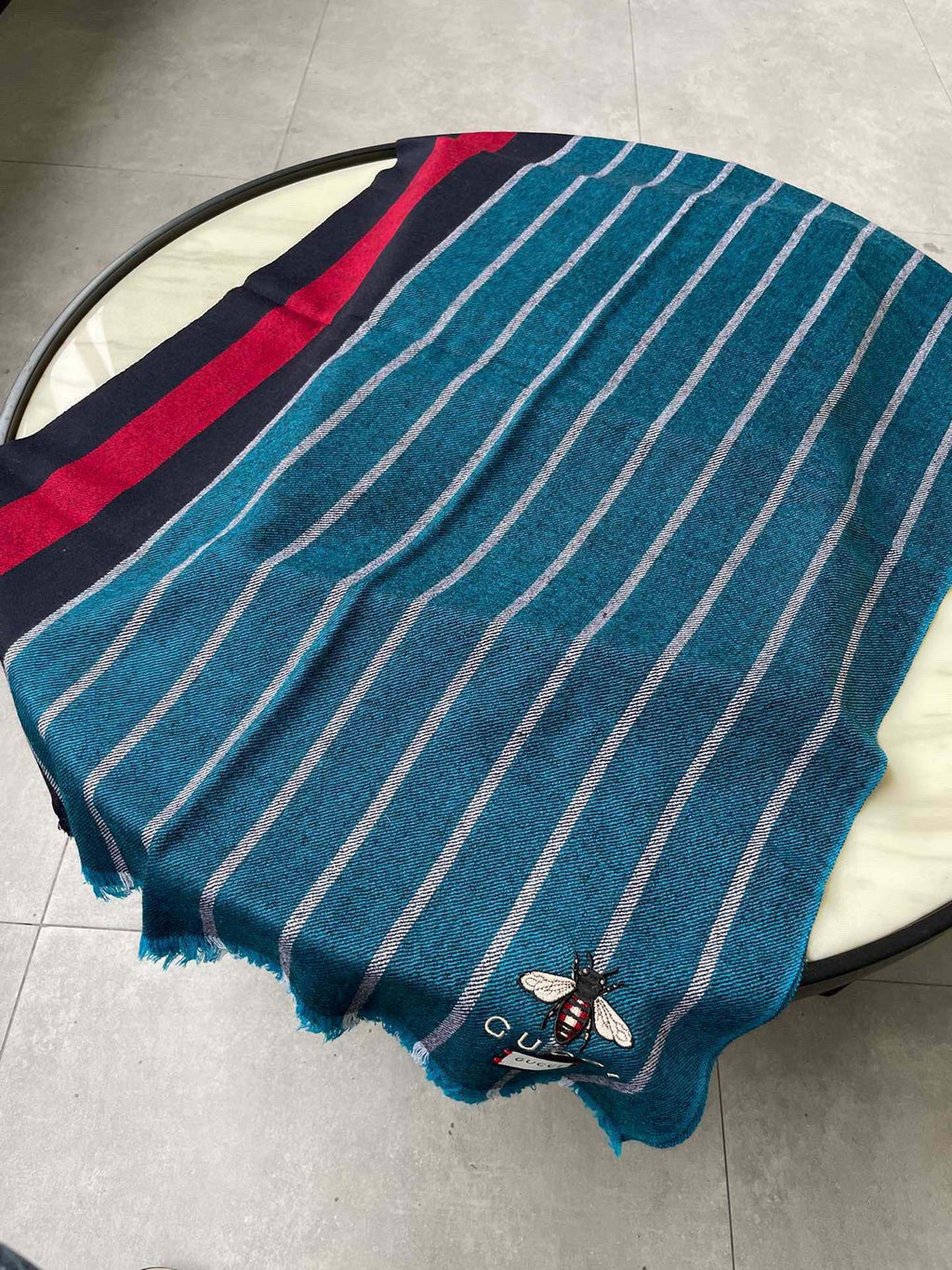 GUCCI SCARF 200 CM IN COLORFUL CASHMERE 402211