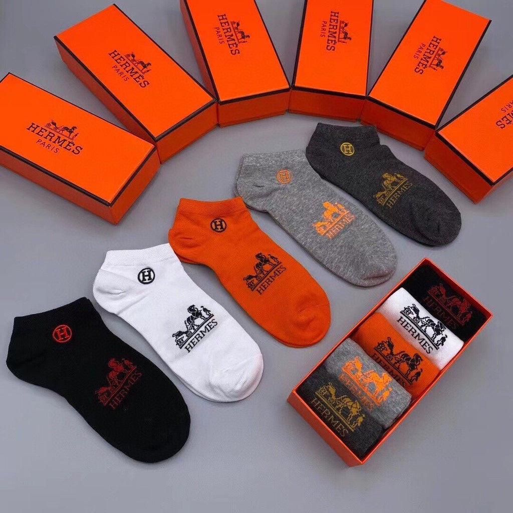 HERMES LOW-CUT SOCKS 102665 (1 BOX)
