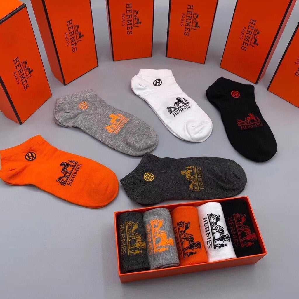 HERMES LOW-CUT SOCKS 102665 (1 BOX)
