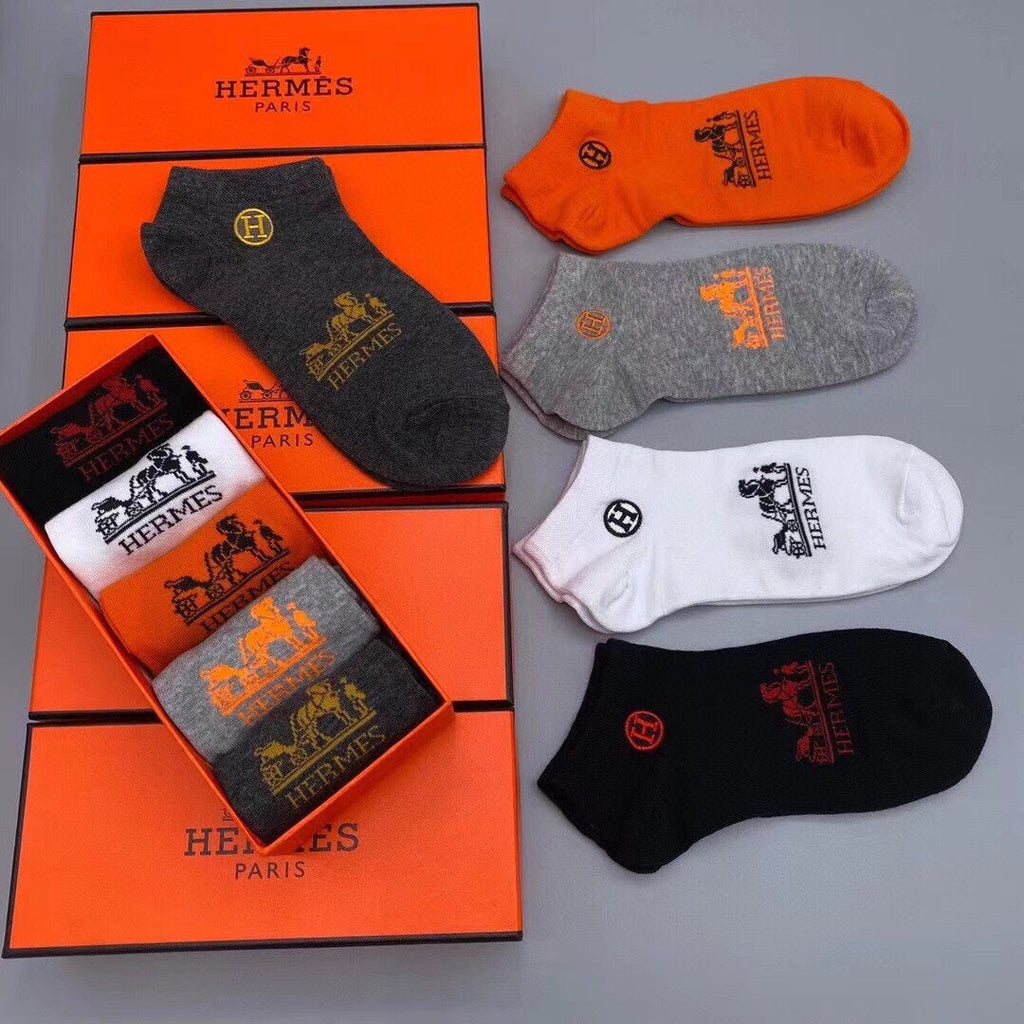HERMES LOW-CUT SOCKS 102665 (1 BOX)