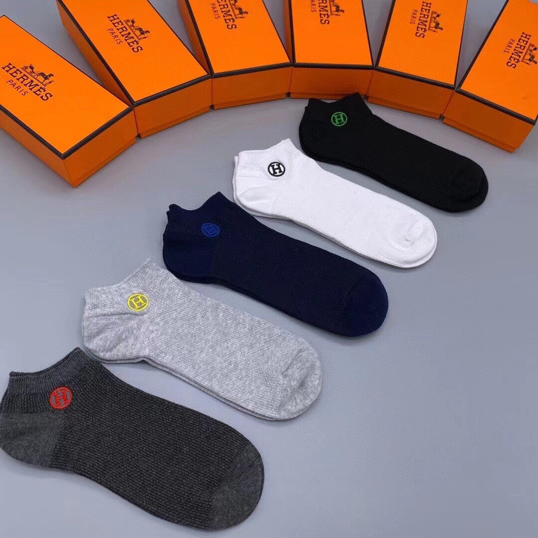HERMES LOW-CUT SOCKS 102666 (1 BOX)