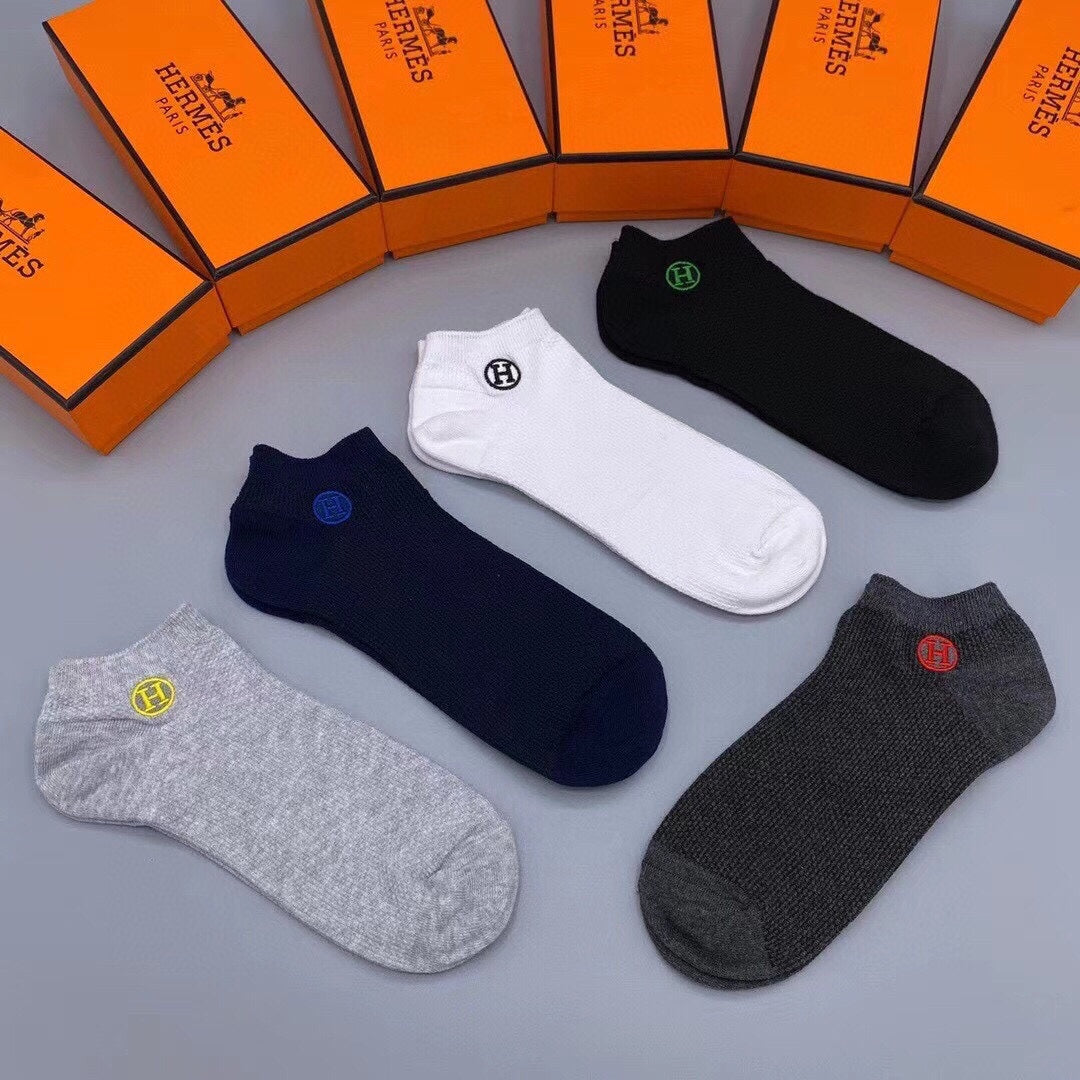 HERMES LOW-CUT SOCKS 102666 (1 BOX)