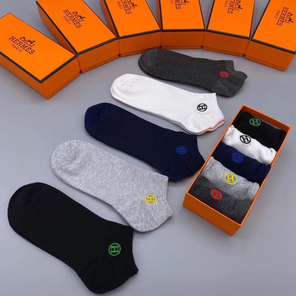 HERMES LOW-CUT SOCKS 102666 (1 BOX)