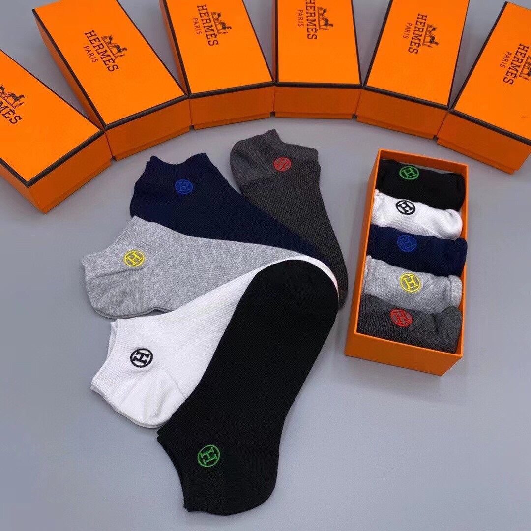 HERMES LOW-CUT SOCKS 102666 (1 BOX)
