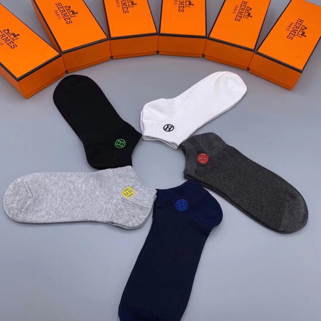 HERMES LOW-CUT SOCKS 102666 (1 BOX)