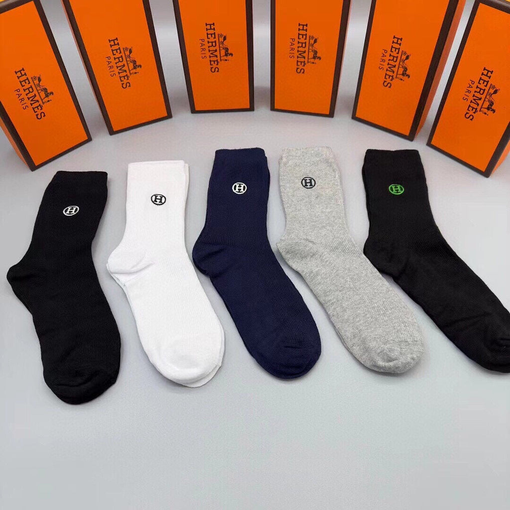 HERMES CREW SOCKS 162842 (1 BOX)