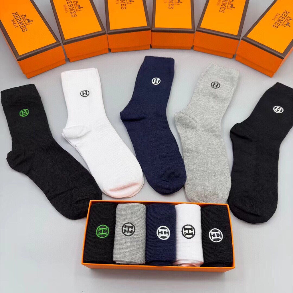HERMES CREW SOCKS 162842 (1 BOX)