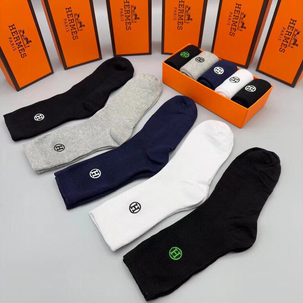 HERMES CREW SOCKS 162842 (1 BOX)