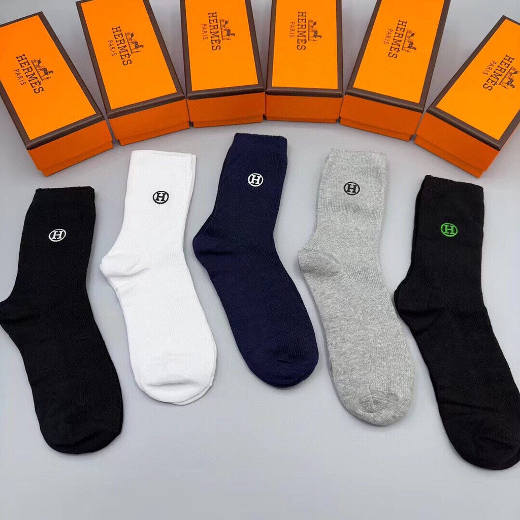 HERMES CREW SOCKS 162842 (1 BOX)