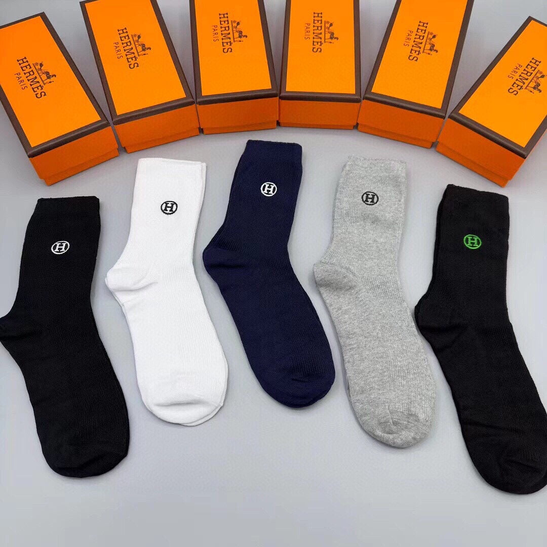 HERMES CREW SOCKS 162842 (1 BOX)