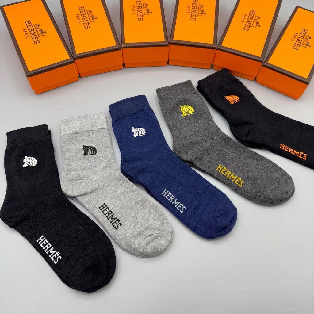 HERMES CREW SOCKS 162843 (1 BOX)