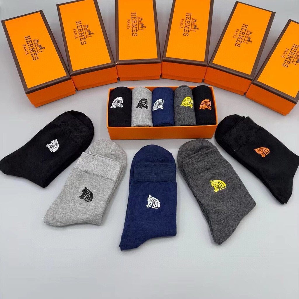 HERMES CREW SOCKS 162843 (1 BOX)