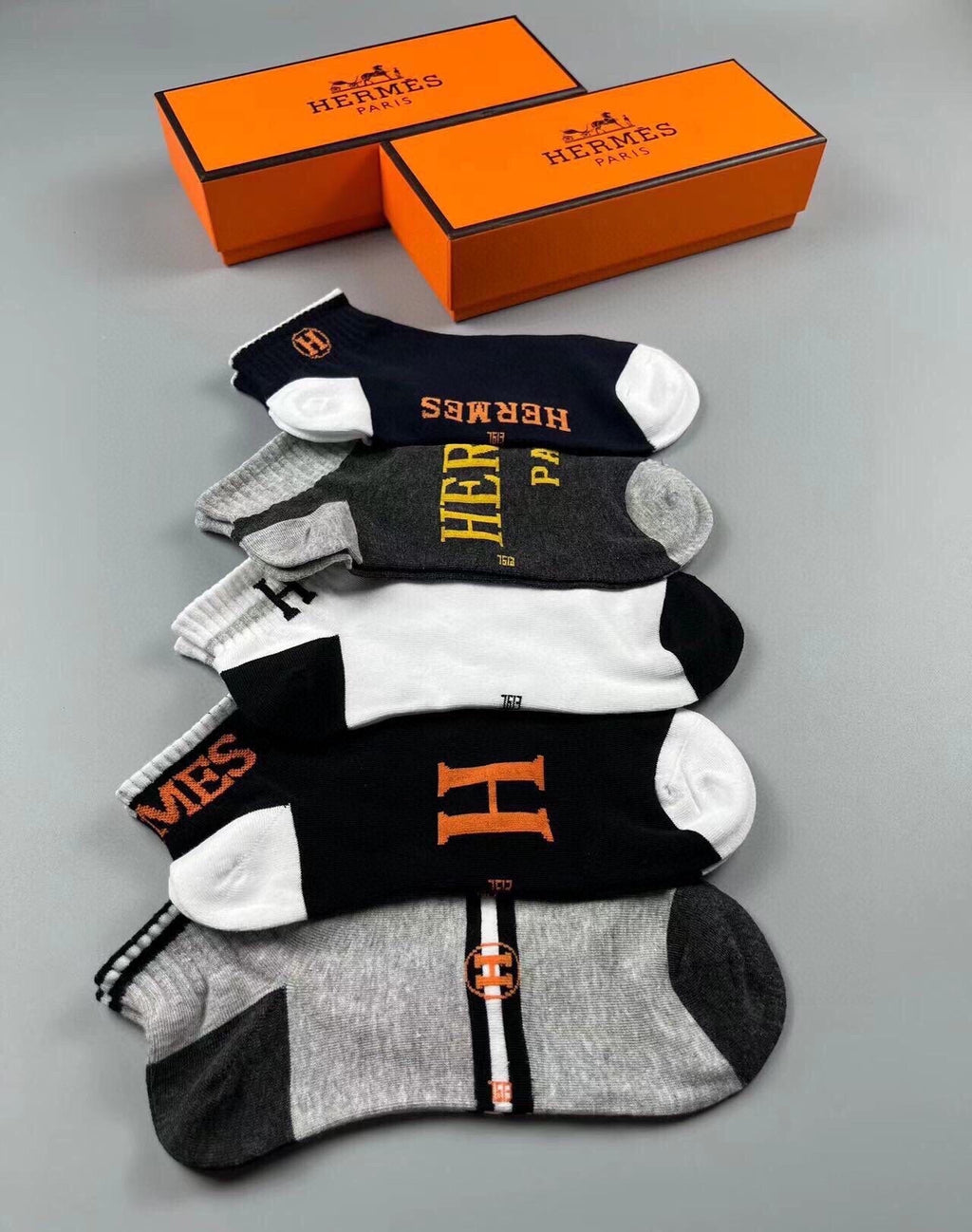 HERMES LOW-CUT SOCKS 241344 (1 BOX)
