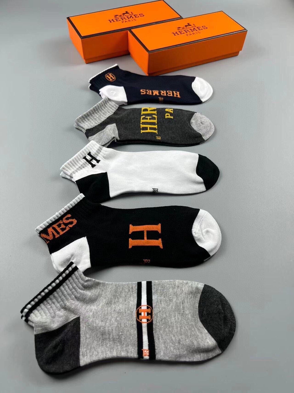 HERMES LOW-CUT SOCKS 241344 (1 BOX)