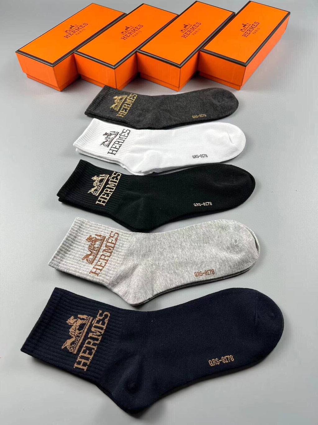 HERMES LOW-CUT SOCKS 282996 (1 BOX)