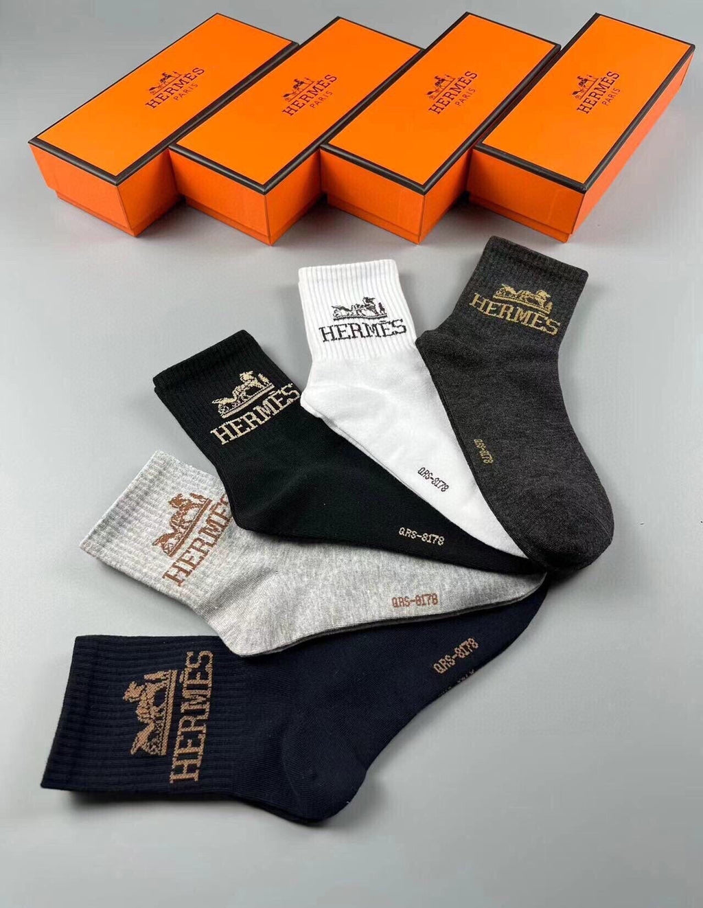 HERMES LOW-CUT SOCKS 282996 (1 BOX)