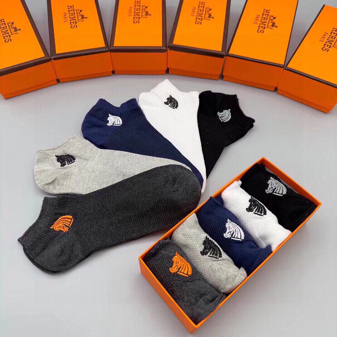 HERMES LOW-CUT SOCKS 285782 (1 BOX)