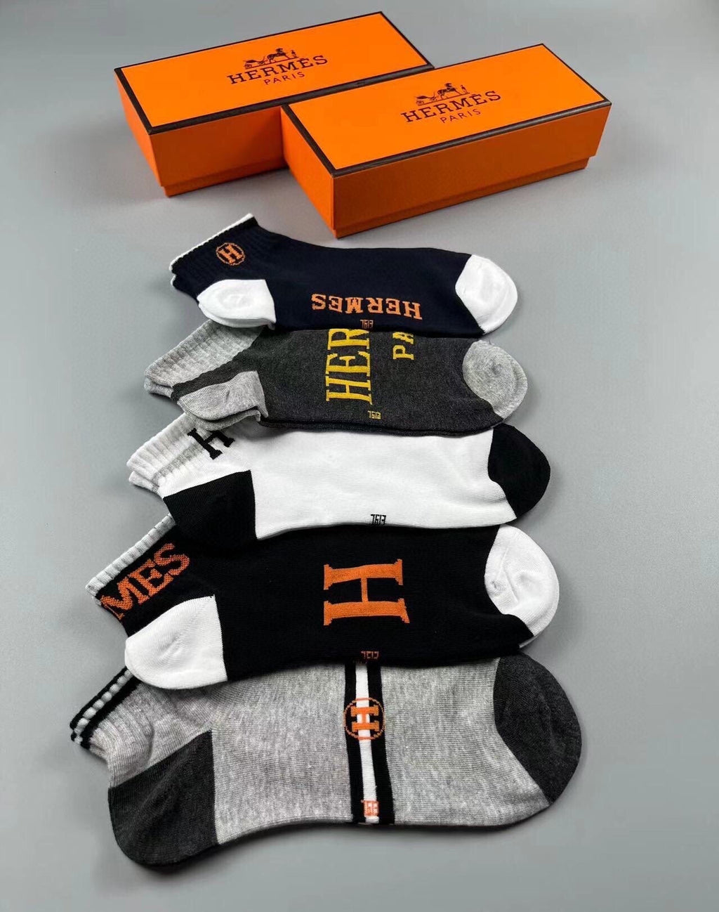 HERMES LOW-CUT SOCKS 291041 (1 BOX)