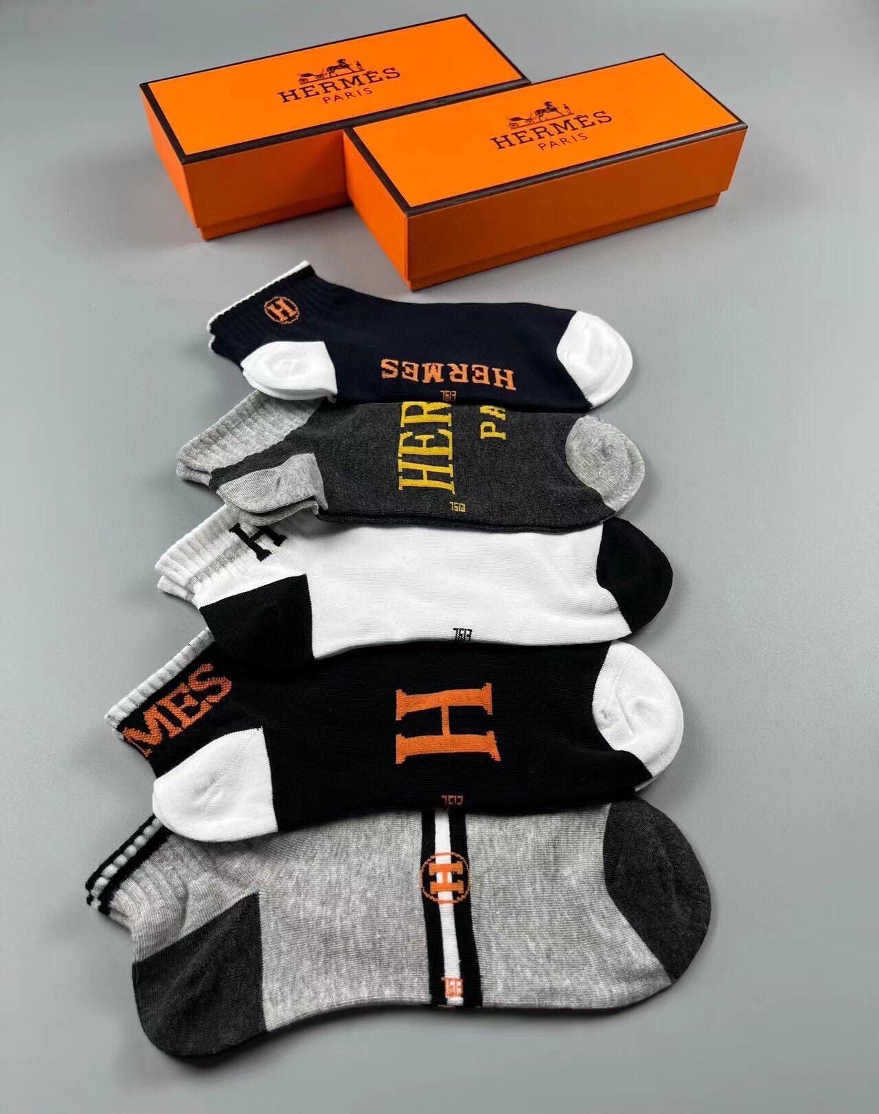 HERMES LOW-CUT SOCKS 291041 (1 BOX)