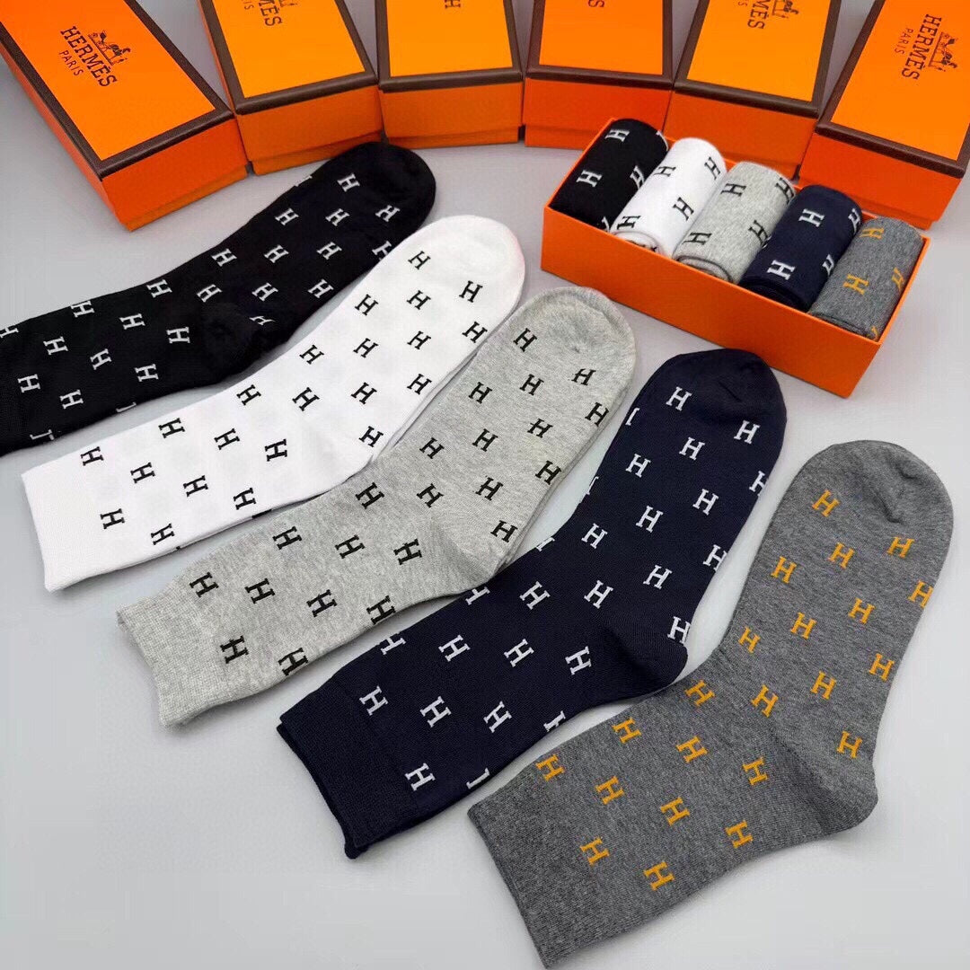 HERMES LOW-CUT SOCKS 406382 (1 BOX)