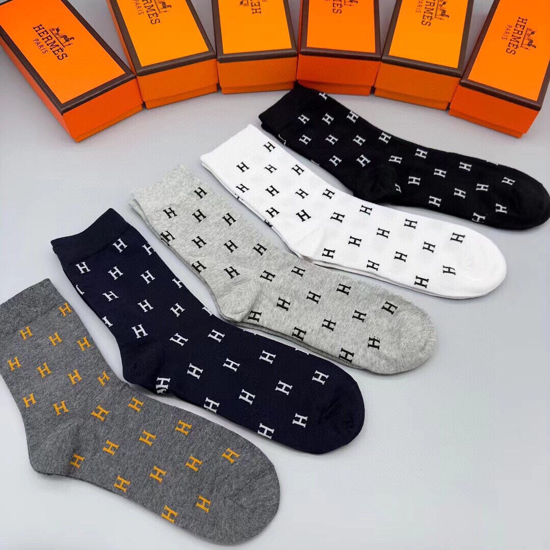HERMES LOW-CUT SOCKS 406382 (1 BOX)
