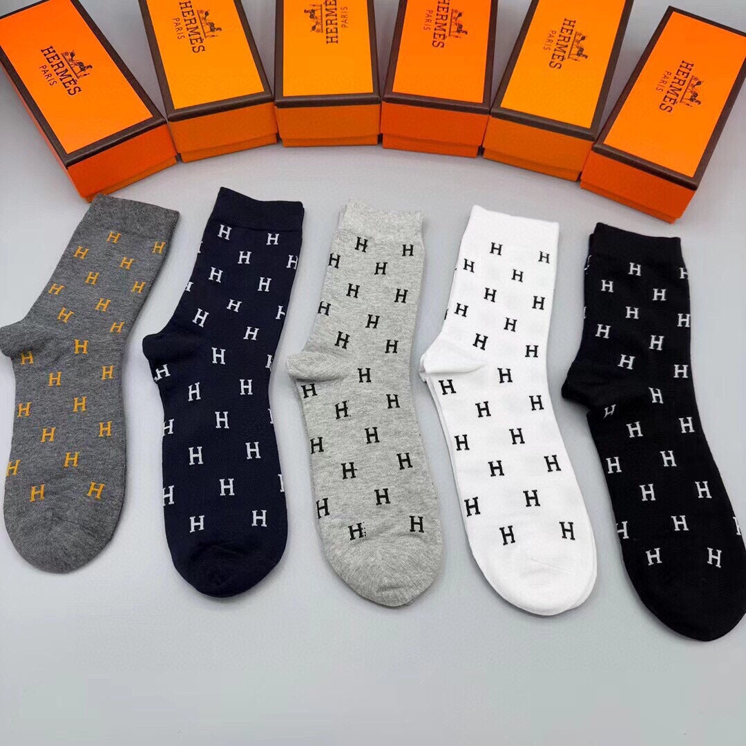 HERMES LOW-CUT SOCKS 406382 (1 BOX)