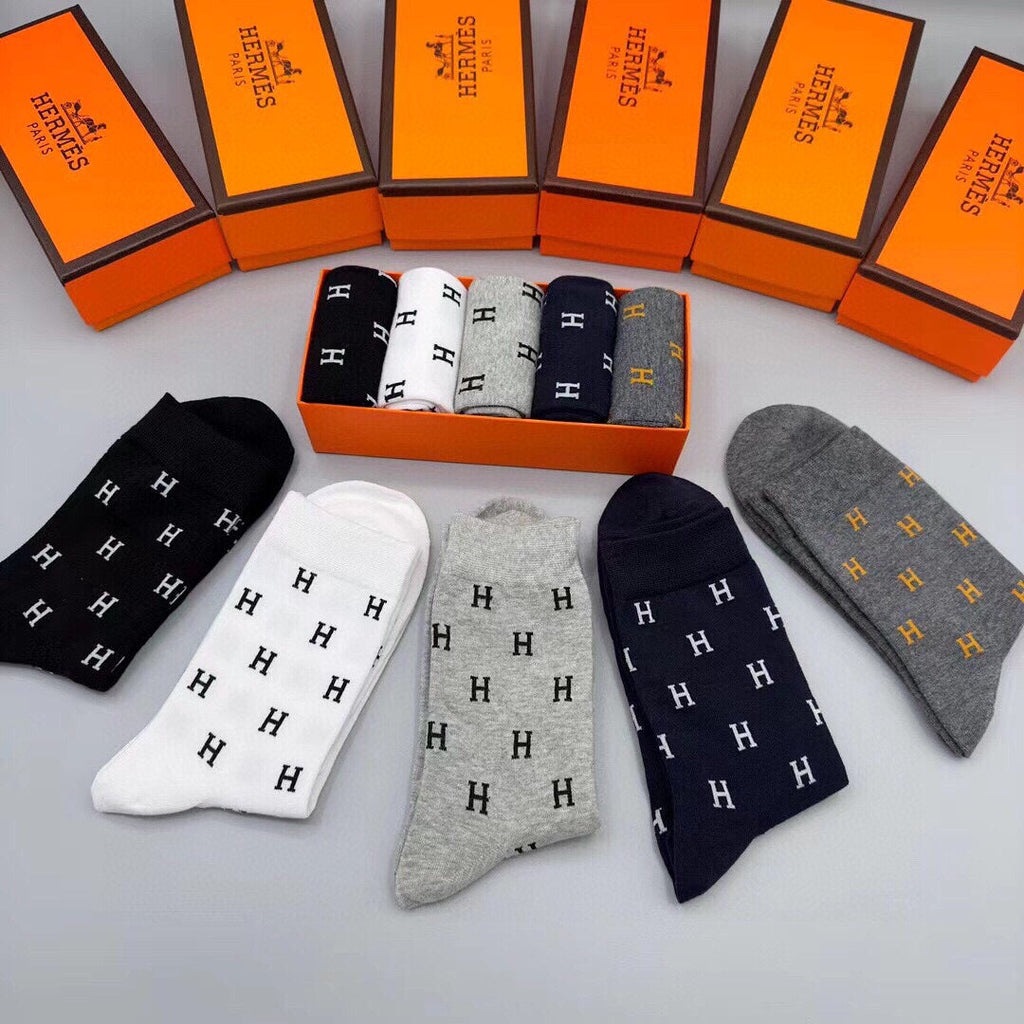 HERMES LOW-CUT SOCKS 406382 (1 BOX)