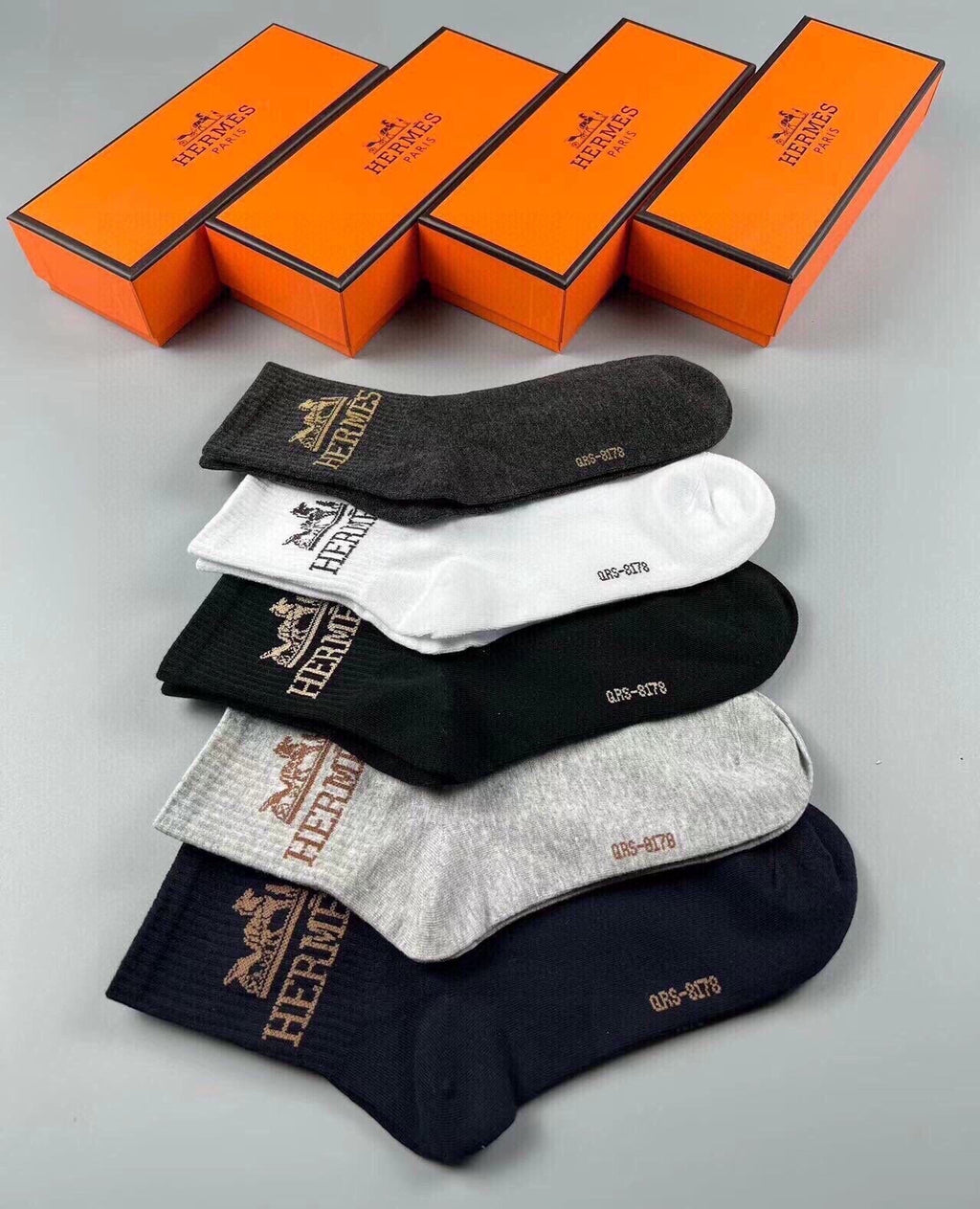 HERMES LOW-CUT SOCKS 423875 (1 BOX)