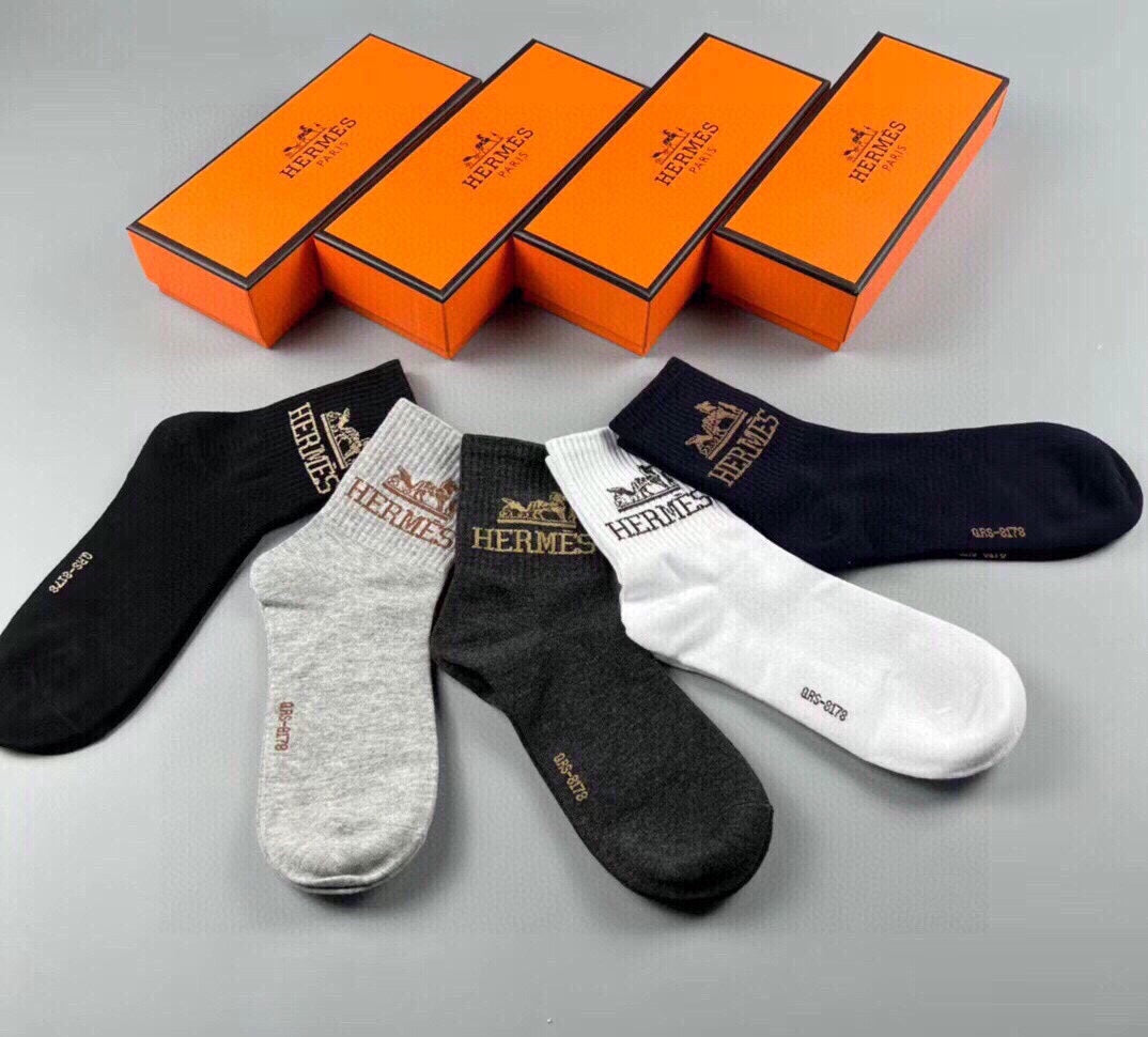 HERMES LOW-CUT SOCKS 423875 (1 BOX)