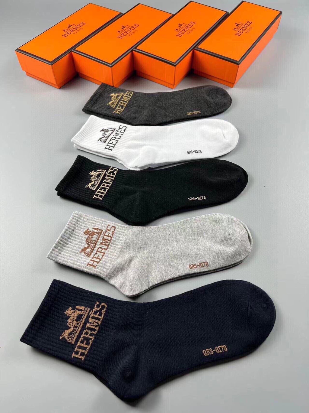 HERMES LOW-CUT SOCKS 423875 (1 BOX)