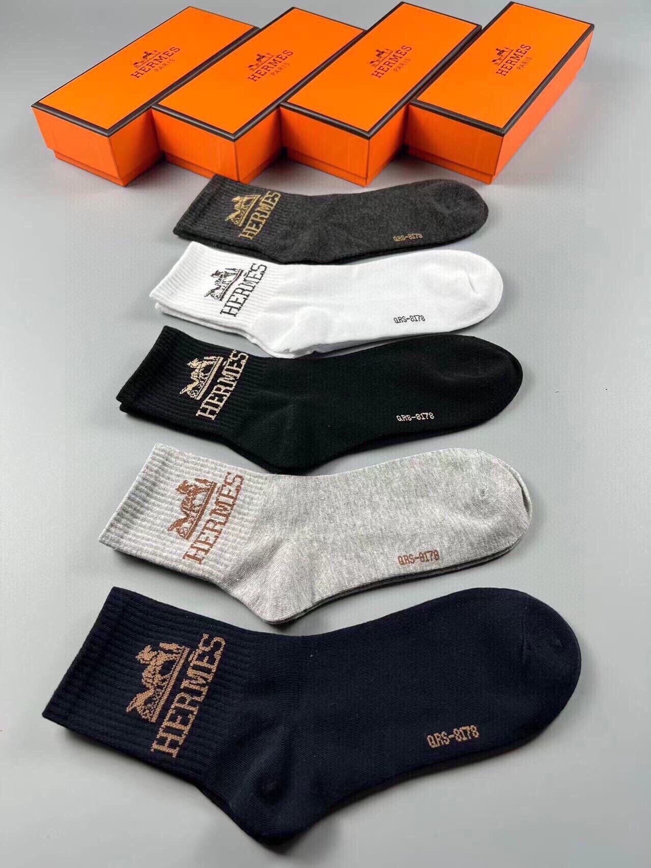HERMES LOW-CUT SOCKS 423875 (1 BOX)