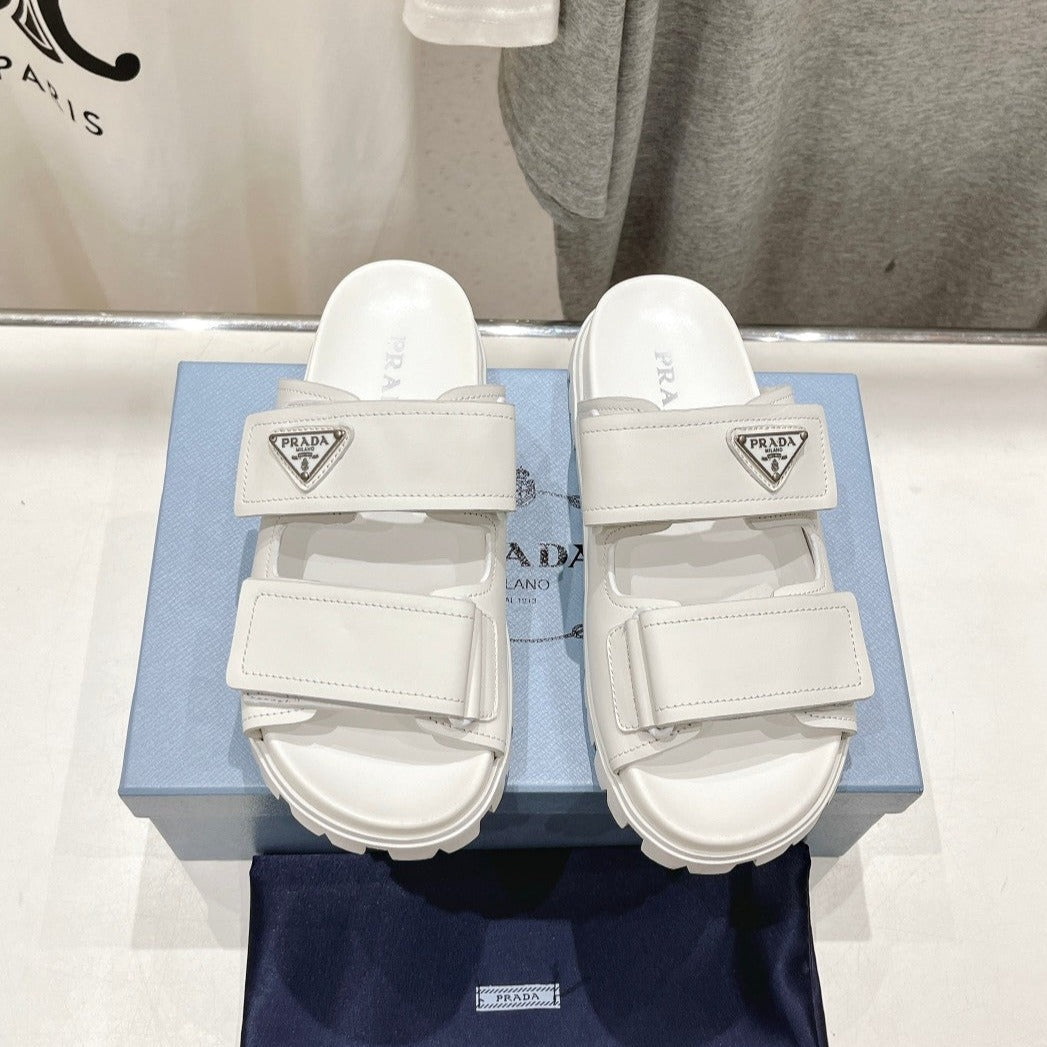 PRADA STRAP SANLS WHITE CALFSKIN