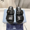PRADA CROCODILE LEATHER MOTIF SANLS BLACK CALFSKIN